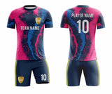 SB 1015 Blue/Pink Sublimation Custom Soccer Jersey Adult & Youth Unisex