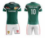 SB 1020 Green/White Sublimation Custom Soccer Jersey Adult & Youth Unisex