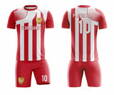 SB 1070 Red/White Sublimation Custom Soccer Jersey Adult & Youth Unisex