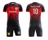 SB 1088 Black/Red Sublimation Custom Soccer Jersey Adult & Youth Unisex