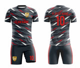 SB 1114 Black/Red/White Sublimation Custom Soccer Jersey Adult & Youth Unisex