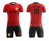 SB 1115 Red/Black Sublimation Custom Soccer Jersey Adult & Youth Unisex