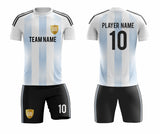 SB 1182 White/Black Sublimation Custom Soccer Jersey Adult & Youth Unisex