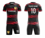 SB 1203 Black/Red Sublimation Custom Soccer Jersey Adult & Youth Unisex