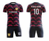 SB 1211 Black/Red Sublimation Custom Soccer Jersey Adult & Youth Unisex