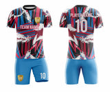 SB 1213 Blue/Red/Black Sublimation Custom Soccer Jersey Adult & Youth Unisex