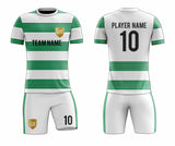 SB 1272 White and Green Sublimation Custom Soccer Jersey Adult & Youth Unisex