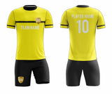 SB 12786 Yellow and Black Sublimation Custom Soccer Jersey Adult & Youth Unisex