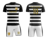 SB 1279 Black and White Sublimation Custom Soccer Jersey Adult & Youth Unisex