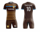 SB 12803 Brown Sublimation Custom Soccer Jersey Adult & Youth Unisex