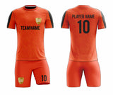 SB 12813 Orange and Black Sublimation Custom Soccer Jersey Adult & Youth Unisex