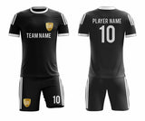 SB 12818 Black Sublimation Custom Soccer Jersey Adult & Youth Unisex