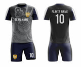 SB 12830 Black and Navy Sublimation Custom Soccer Jersey Adult & Youth Unisex