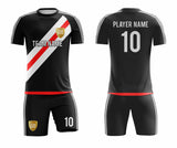 SB 12879 Black Sublimation Custom Soccer Jersey Adult & Youth Unisex