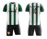 SB 12884 Green, White and Black Sublimation Custom Soccer Jersey Adult & Youth Unisex