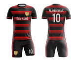 SB 12889 Red and Black Sublimation Custom Soccer Jersey Adult & Youth Unisex