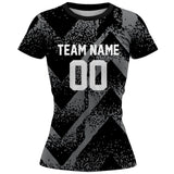 VJ143 Custom Black Volleyball Jersey - Adult & Youth Unisex