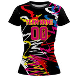 VJ128 Custom Black Volleyball Jersey - Adult & Youth Unisex