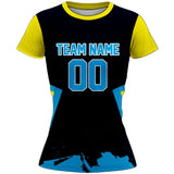 VJ114 Custom Black Volleyball Jersey - Adult & Youth Unisex