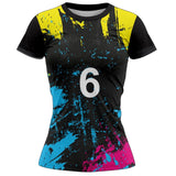 VJ105 Custom Black Volleyball Jersey - Adult & Youth Unisex