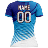 VJ108 Custom Blue Volleyball Jersey - Adult & Youth Unisex