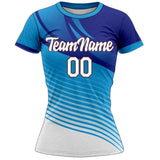 VJ108 Custom Blue Volleyball Jersey - Adult & Youth Unisex