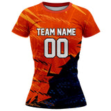 VJ130 Custom Orange Volleyball Jersey - Adult & Youth Unisex