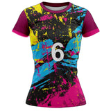 VJ129 Custom Pink Volleyball Jersey - Adult & Youth Unisex