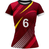 VJ112 Custom Red Volleyball Jersey - Adult & Youth Unisex