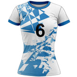 VJ111 Custom White Volleyball Jersey - Adult & Youth Unisex