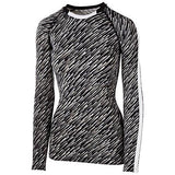 Girls Spectrum Long Sleeve Jersey Star Trail Print/black/white Youth Volleyball