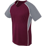 Girls Evolution Short Sleeve Maroon/graphite/white Youth Volleyball