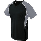 Girls Evolution Short Sleeve Black/graphite/white Youth Volleyball