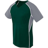 Girls Evolution Short Sleeve Forest/graphite/white Youth Volleyball