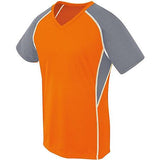 Girls Evolution Short Sleeve Orange/graphite/white Youth Volleyball