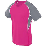 Girls Evolution Short Sleeve Raspberry/graphite/white Youth Volleyball