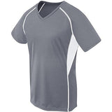 Girls Evolution Short Sleeve Graphite/graphite/white Youth Volleyball