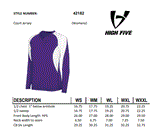 Ladies Long Sleeve Court Jersey Adult Volleyball